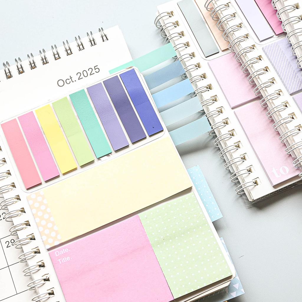 Set de Post-its Kawaii Extensible Amovible Bloc-notes Étudiant Indispensable Fournitures de Planificateur d'Études Accessoires de Bullet Journal