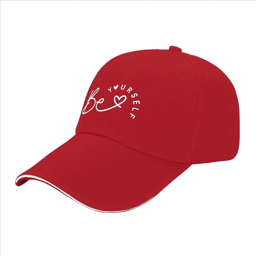 Sei Du Selbst Positives Zitat Baseballkappe Polyester Verstellbar Lässig Sportmütze für Erwachsene