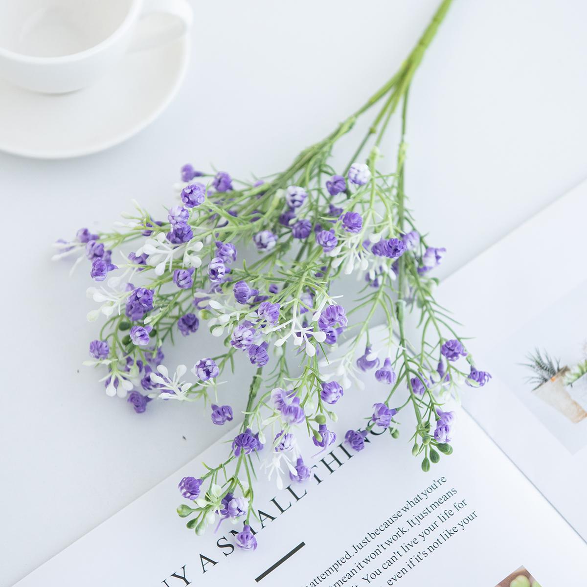 

5 веток Искусственный цветок Имитация растения Гипсофила рождественский Свадебный букет невесты Рождественский Домашний декор Ваза Реквизит для фотографии 1PC