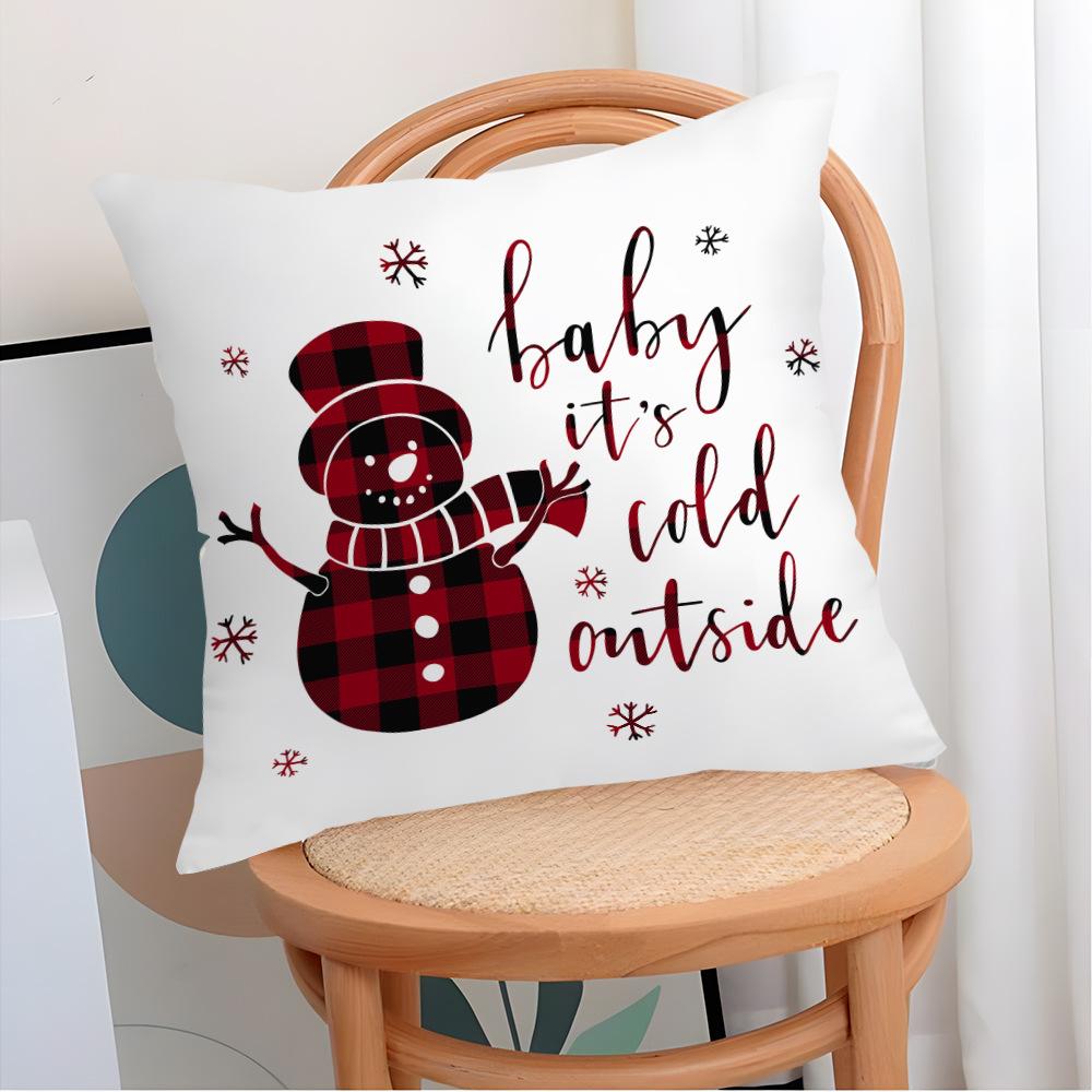 New Christmas Pillowcases for Living Room and Bedroom Printed Decoration Nordic New Throw Pillowcases