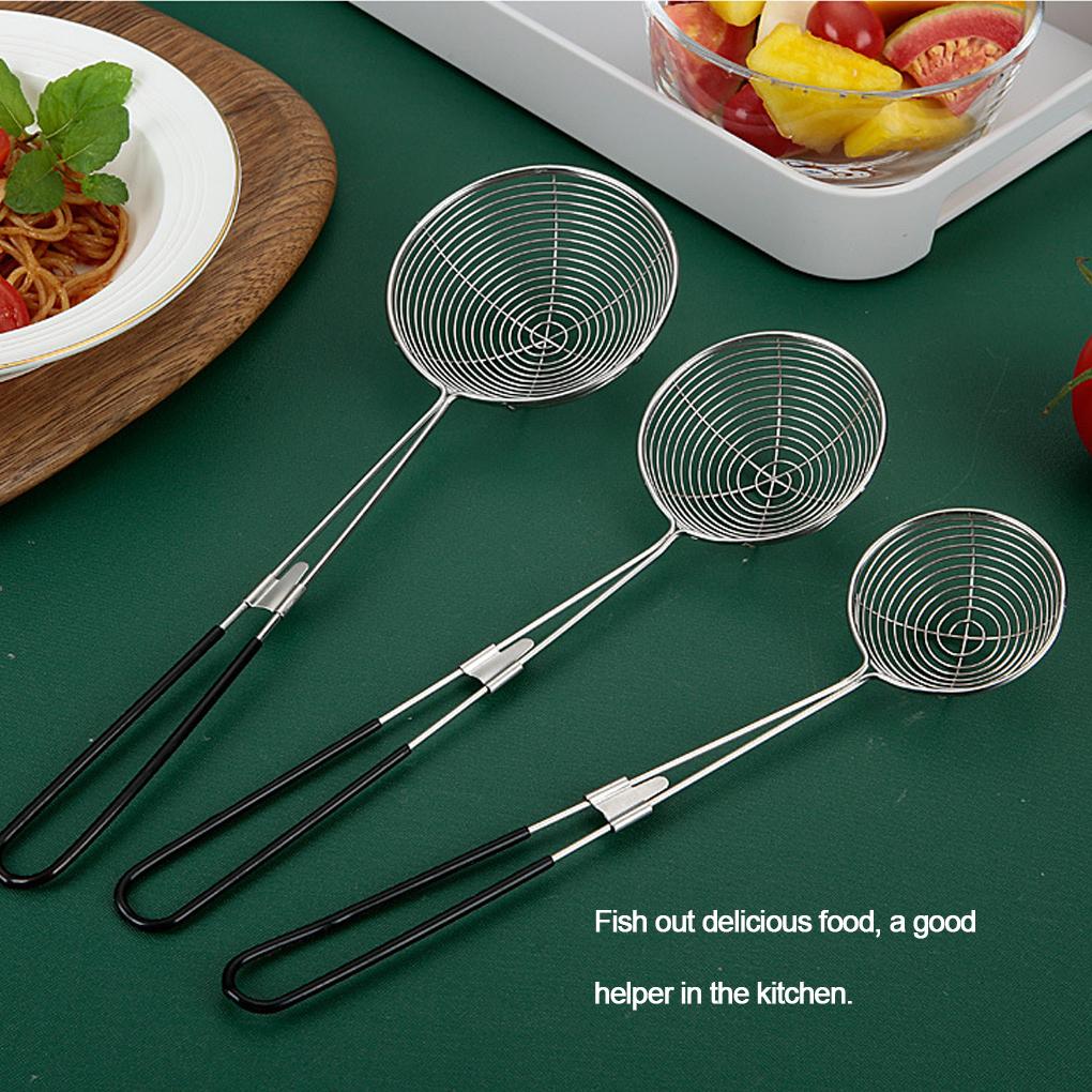 Skimmer Spoon Frying Vegetable Stainless Steel Strainer Scoop Nonslip Handle Cookware Cooking Tool Kitchen Accessories