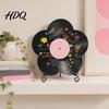 Flower Vinyl Record Diy Ornament DIY Custom Board with Creative Ornament Display Stand Design Personalized Birthday Anniversary Message Board Sign
