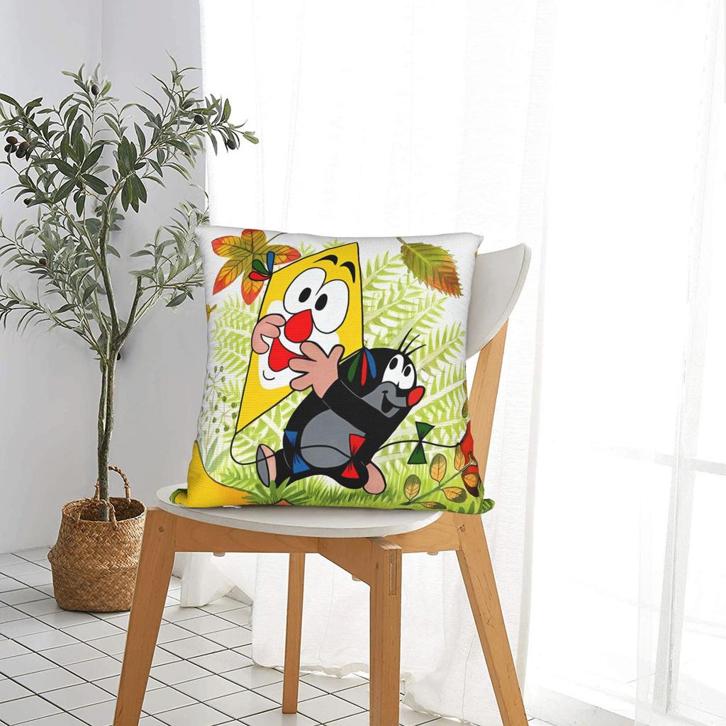 The Little Mole Pillow Case Comfy Pillow Cover Vintage Cushion Cover For Sofa Home Decor