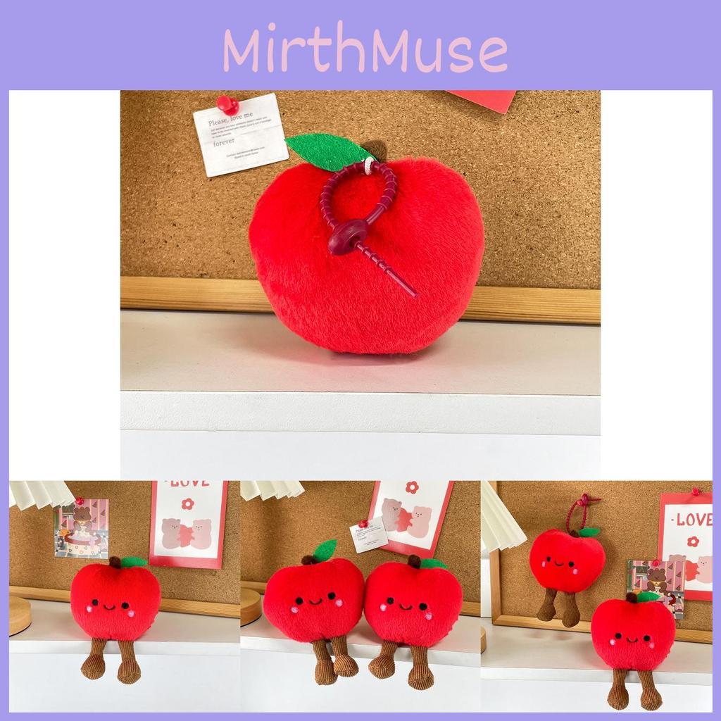 Red Charming Plush Ornament Fun Fruit Doll Bag Accessory For Holiday Gifts