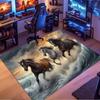 Galloping Horses Doormat, Non-Slip Floor Rug for Living Room Bedroom