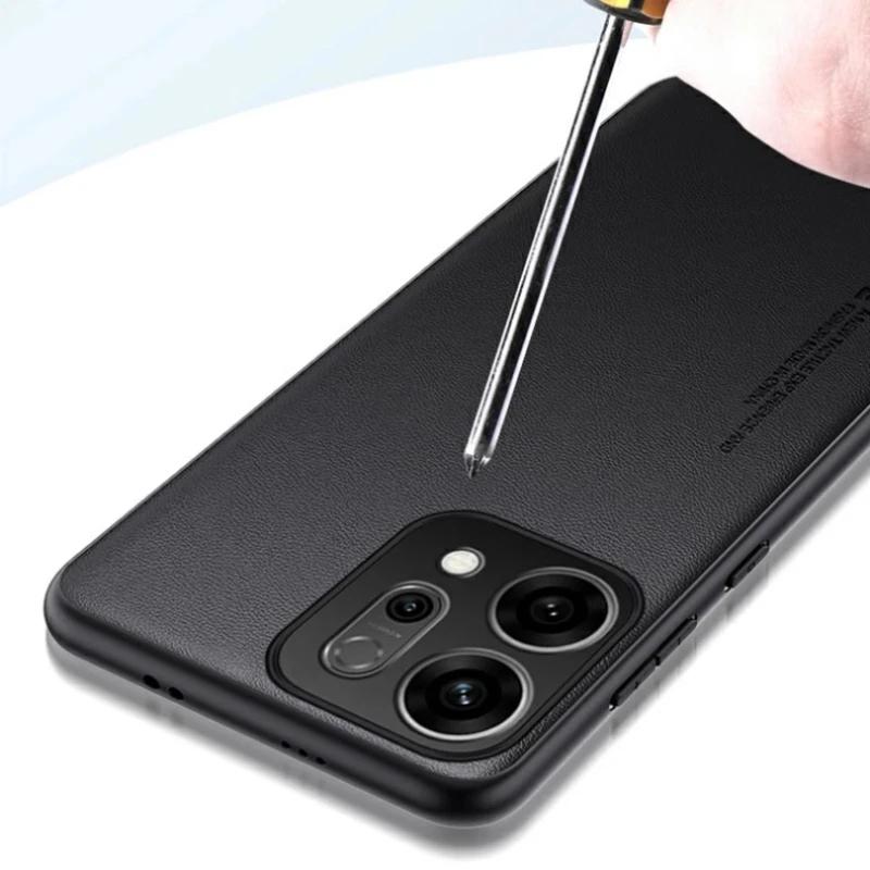 For Reno 14 Pro 5G Reno14 Plain PU Leather Phone Case For OPPO Reno 14Pro Matte Cover Silicone Shockproof Soft Edge Back Cover
