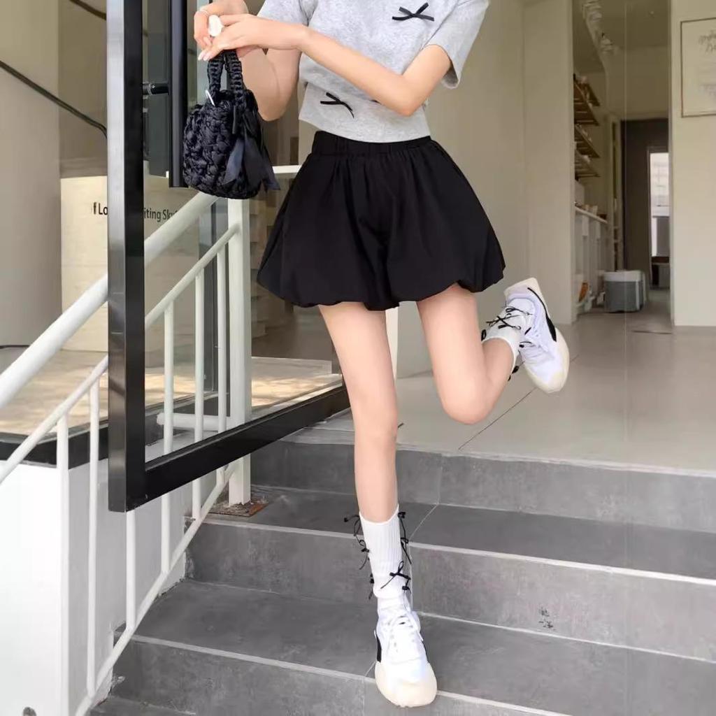 Women's High-Waist Tulip Culottes - Summer 2024 Five-Point Lantern Trousers