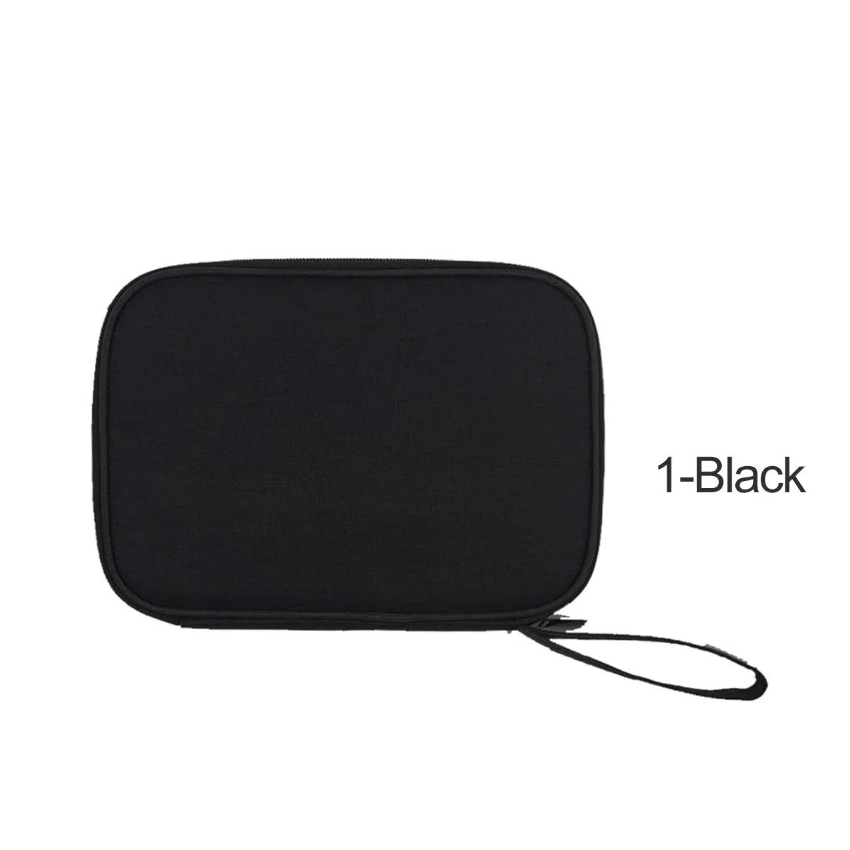 

Многофункциональная дорожная сумка для хранения часов, сумка-чехол, портативный чехол для кабеля передачи данных, водонепроницаемая ткань чёрный