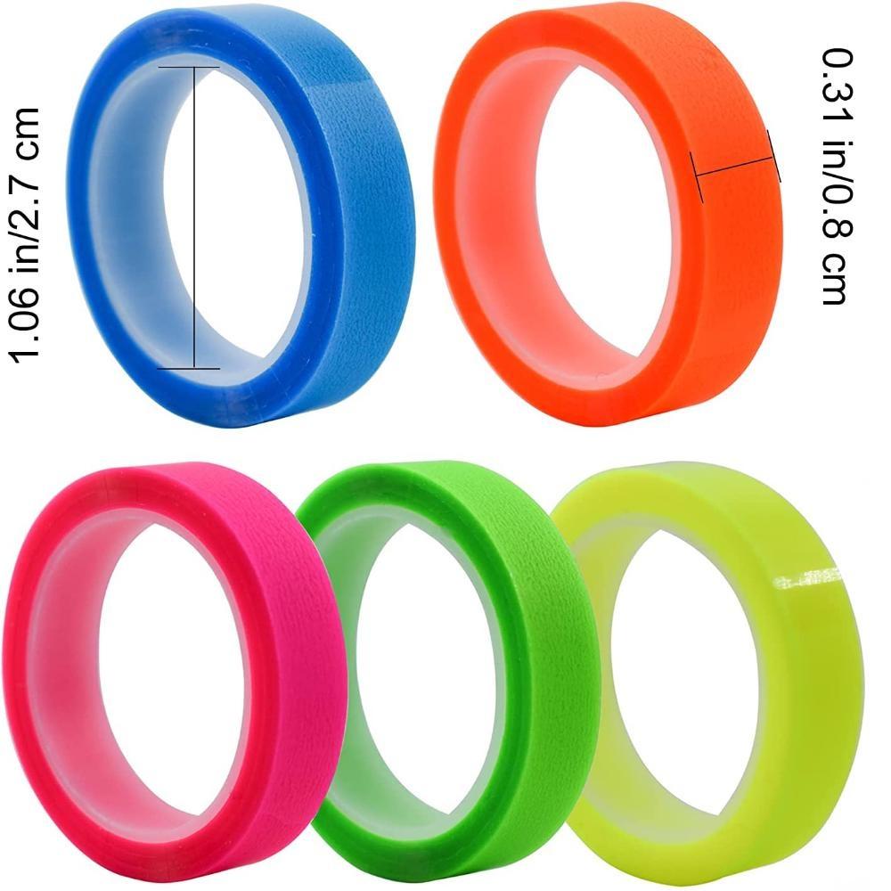 5 Roll 5 Colors Stickers Transparent Fluorescent Index Tabs Flags 5m Sticky Note Stationery Children Gift School Office Supplies