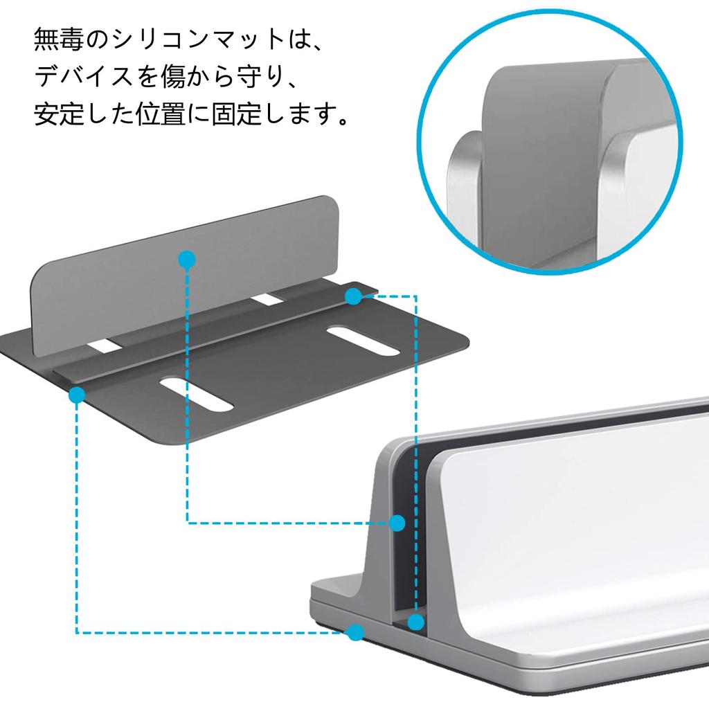This Laptop Vertical and Cooling Stand Features Adjustable Aluminum and a Surface for Compatible with MacBook and Microsoft It Features a New Stand,