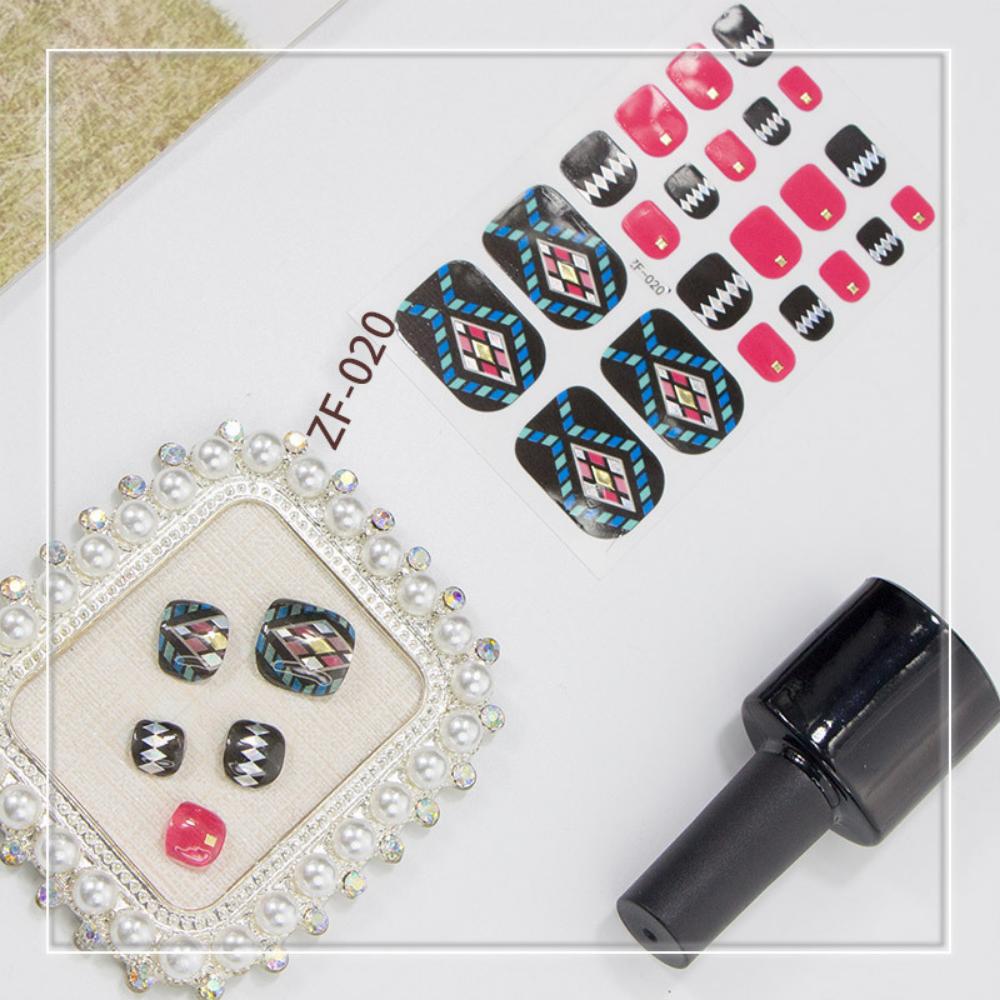 Three-dimensional Toenail Sticker 3D Imitation Drill Toenail Nail Patch Waterproof and Long-lasting Whitening Toenail Sticker Full Sticker