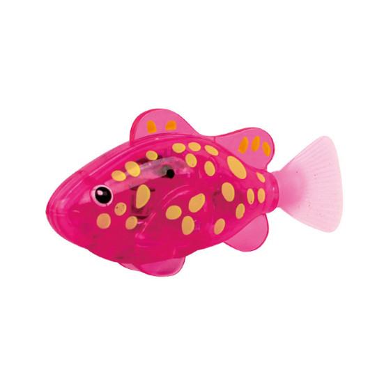 Magic Water Activated Glowing Swimming Fish Waterproof Interactive Robot Fish with Electric Movement Neon Deep-Sea Disco Bath Toy