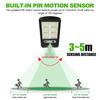 Solar Wall Light Built In Pir Motion Sensor 3 Modes 120led Super Bright Lamp With Remote Control