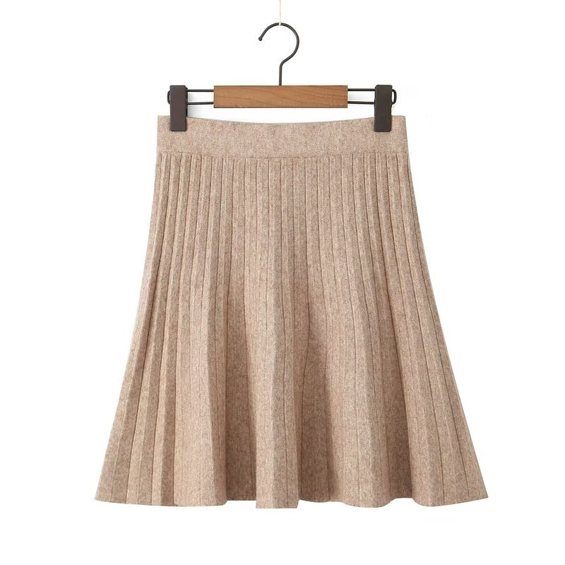 Jnleaog New Fall Women's Clothing Fashion French Style Design Fashion All-Match Casual Style Fall and Winter Knitted Overskirt