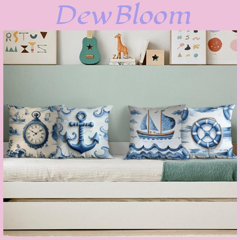 Ocean Series Decorative Pillow For Living Room Modern Plush Cushion 45x45cm