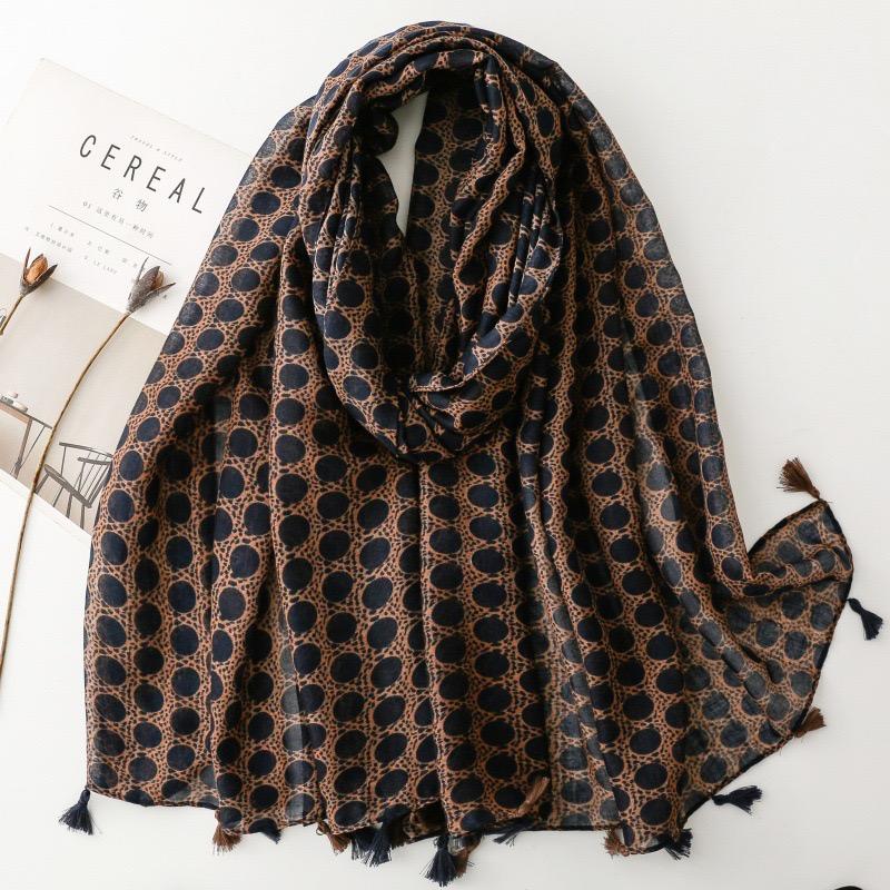 Fashion Bohemina Ethnic Floral Viscose Shawl Wrap Lady Thin Scarfs Fashion Tassel Pashmina High Quality Foulard Hijab Sjaal