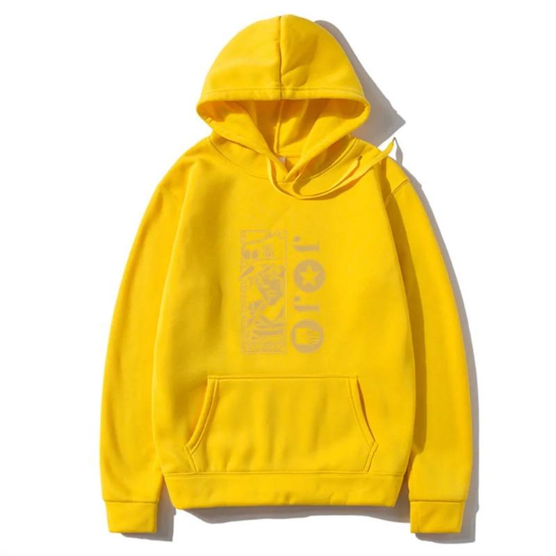 

Harajuku JOJO s Bizarre Adventure Hoodies Печатные мужские толстовки Streetwear Повседневные толстовки Одежда Толстовки и свитшоты мужские 3XL жёлтый