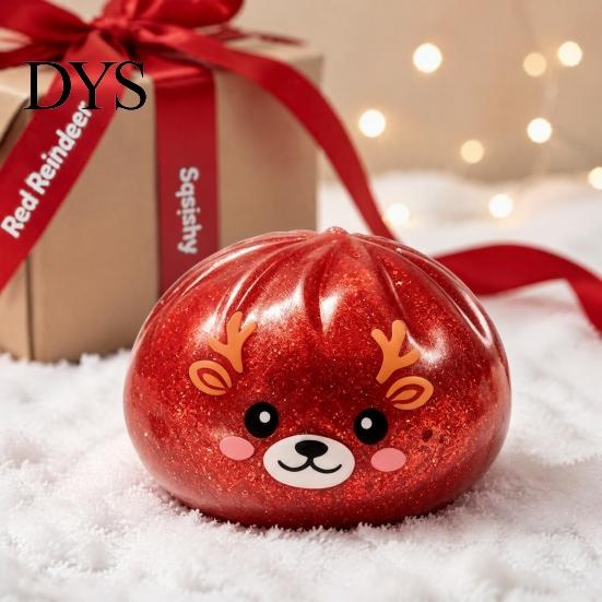 Decorative Desk Toys for Home Office Christmas Buns Squeeze Toy, Slow Rebound Anxiety Relief, Soft Sensory Creative Holiday Souvenirs Colleagues