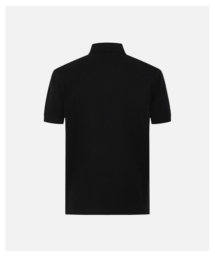 [Collar Letter Fashion Print] Spring/Summer Casual Men's Stand Up Collar Short Sleeved Polo Shirt