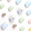 Solid Color Short Round Easter Press-On Nails - Wearable Nail Art Stickers