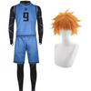 Blue Lock Cosplay Kunigami Rensuke Cosplay Kostyme med Kunigami Rensuke Fotballtreningslag Kunigami Bygning Første Draktdraktnummer Blue Lock Rang 291