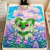 Pokemon Outdoor Sport Activity Flannel Blanket, Warm Printed Cover for Home Rest, Bedroom and Chair.-TING