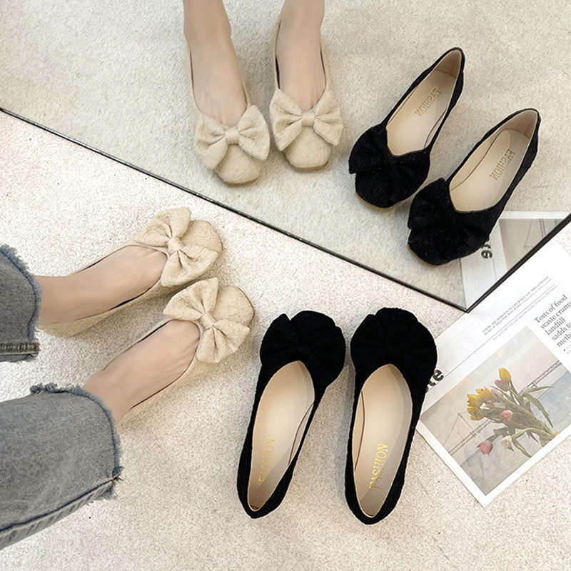 Doudou shoes new summer flat-bottomed non-slip gentle women's shoes pregnant women pedal temperament soft-soled single shoes