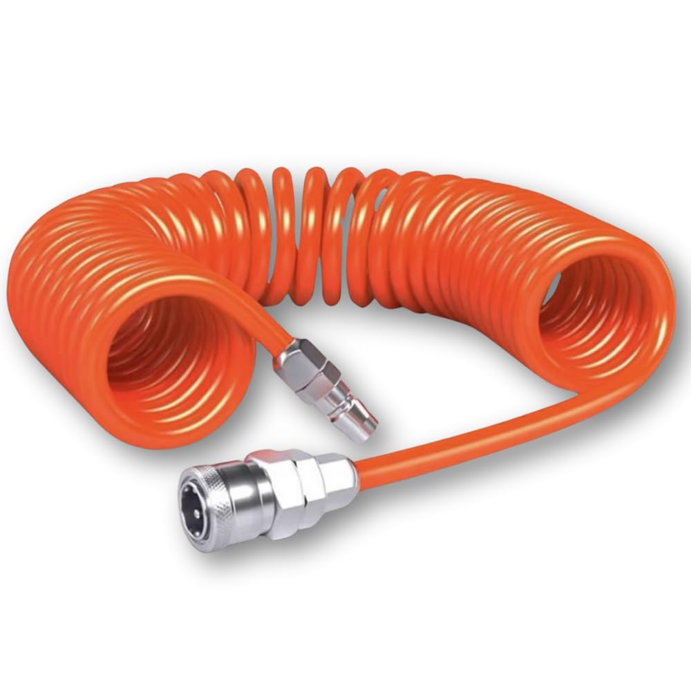 

PLEAVIT Спиральный воздушный шланг, внутренний диаметр 4 мм, внешний диаметр 6 мм, 3 м, быстроразъемное соединение, красный