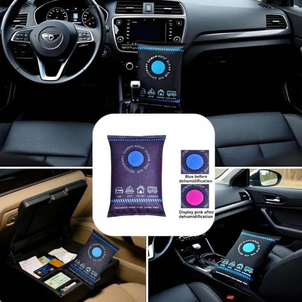 Reusable Silicone Dehumidifier Bag Car Interior Dehumidifier Bag Home Closet Humidity Absorber Bag With Color Indicator,Dehumidification Bag for Car