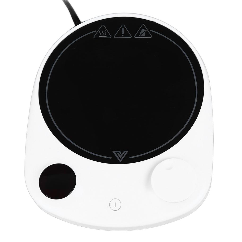 Electric Heating Cup Warmer Constant Temperature Auto Shut Off Milk Coffee Mug Heater White