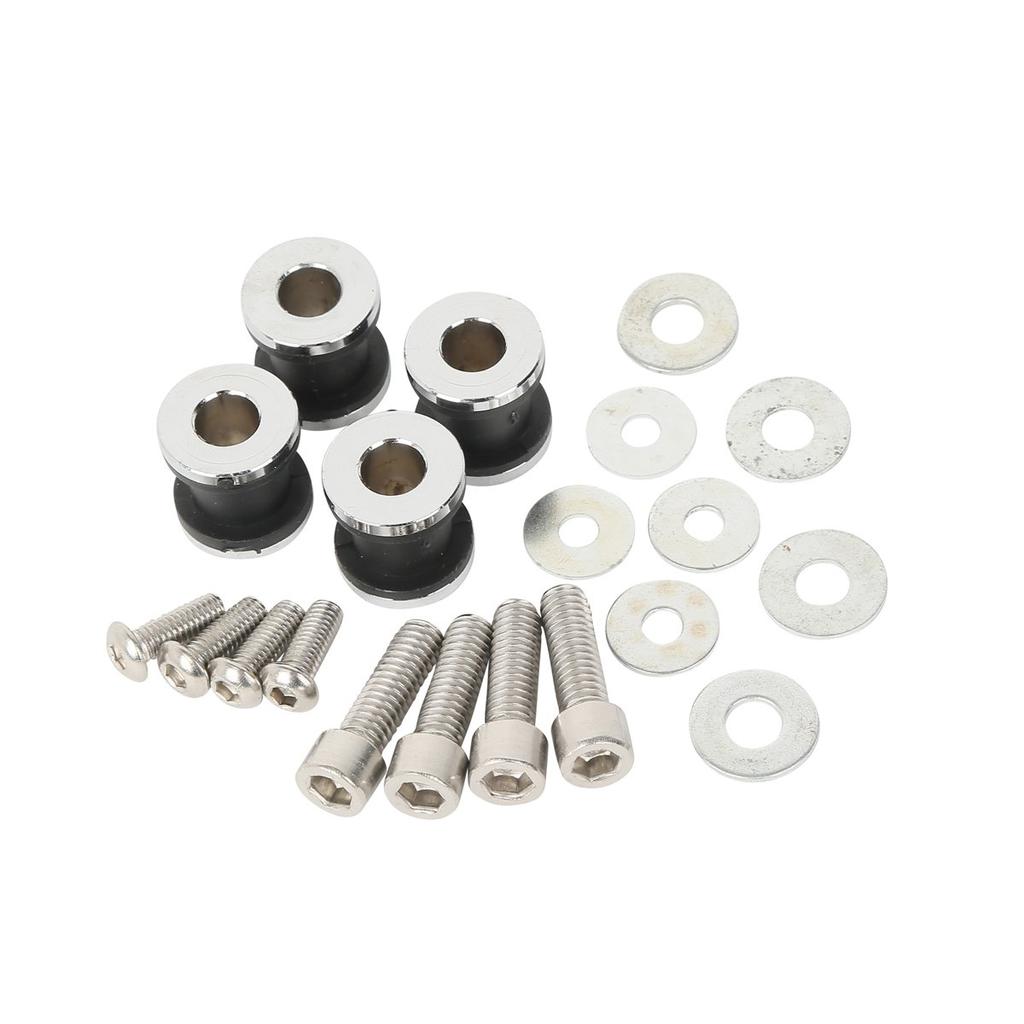 HUILI-JPHOME 4-Piece Docking Hardware Kit for Harley Touring, Street Glide, Road King, and Street Glide (2014-Onward) (Black)