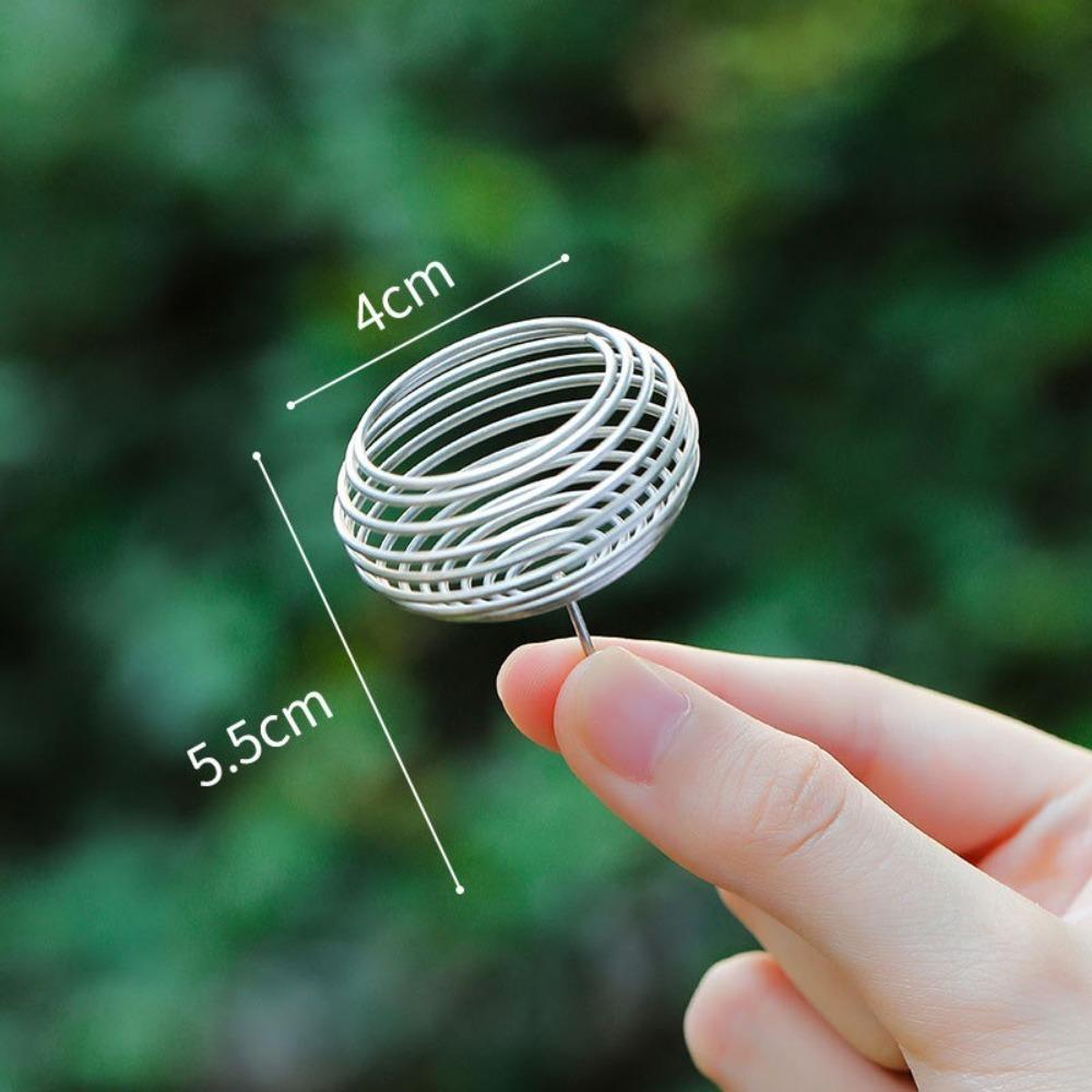 10pcs With Spikes Bonsai Baskets Stainless Steel Automatic Gardening Fertilization Baskets Fertilizer Tool for Flower Plant
