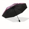 Hello Kitty,Pink Floral Automatic Folding Umbrella-Simple 8-Rib Design, Bright Cartoon Pattern, Durable Iron Frame, Suitable For Travel, Out