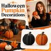 Pumpkin Resin Ornament with Look Vintage Distressed Home Decor for Halloween Thanksgiving Tabletop