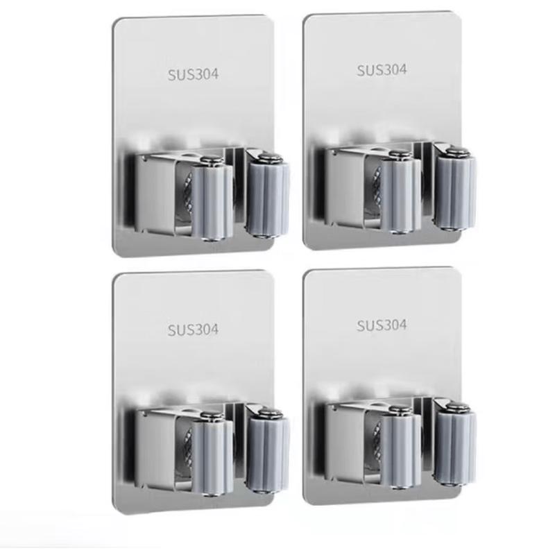 Stainless Steel Mop & Broom Holder серебристый