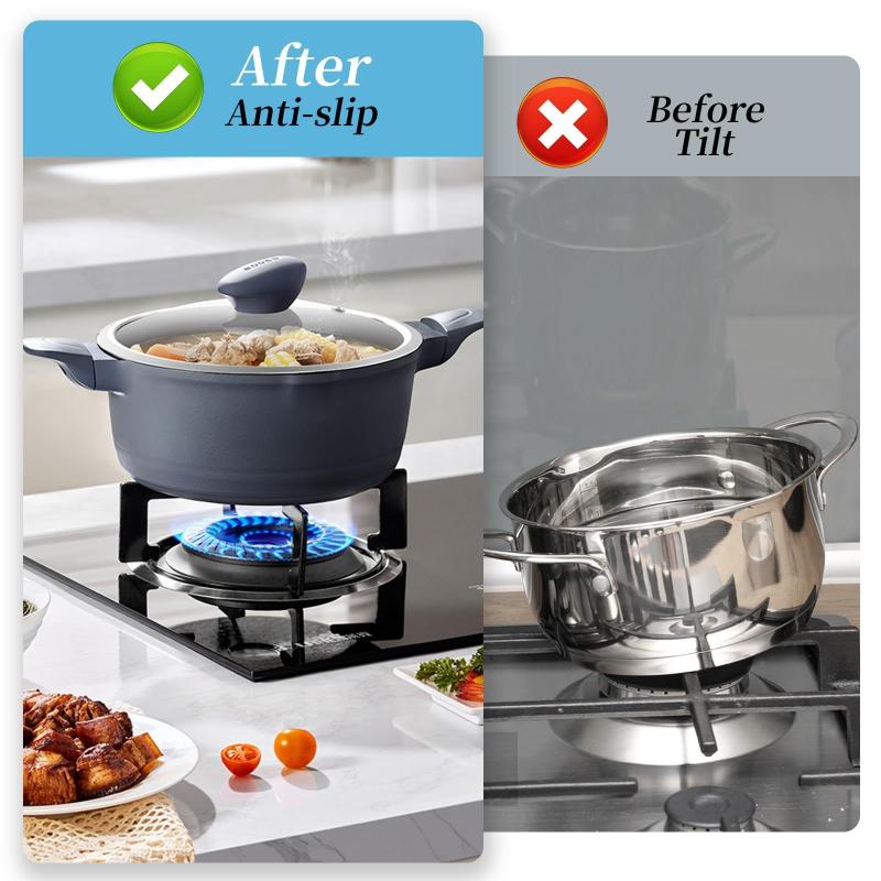 1pcs Gas Stove Support Stand, Stainless Steel Stand, Camping Iron Stove Ring, Heat Diffuser, Small Pot Stand, Kitchen Cooking