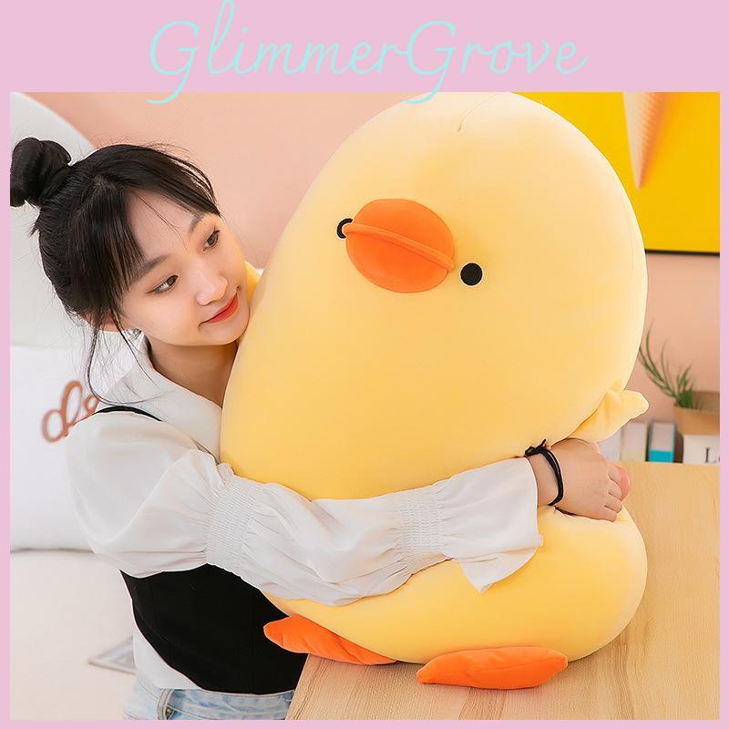 Adorable Plush Duck Pillow Soft And Cuddly Yellow Duck Toy Perfect For Kids Gifts