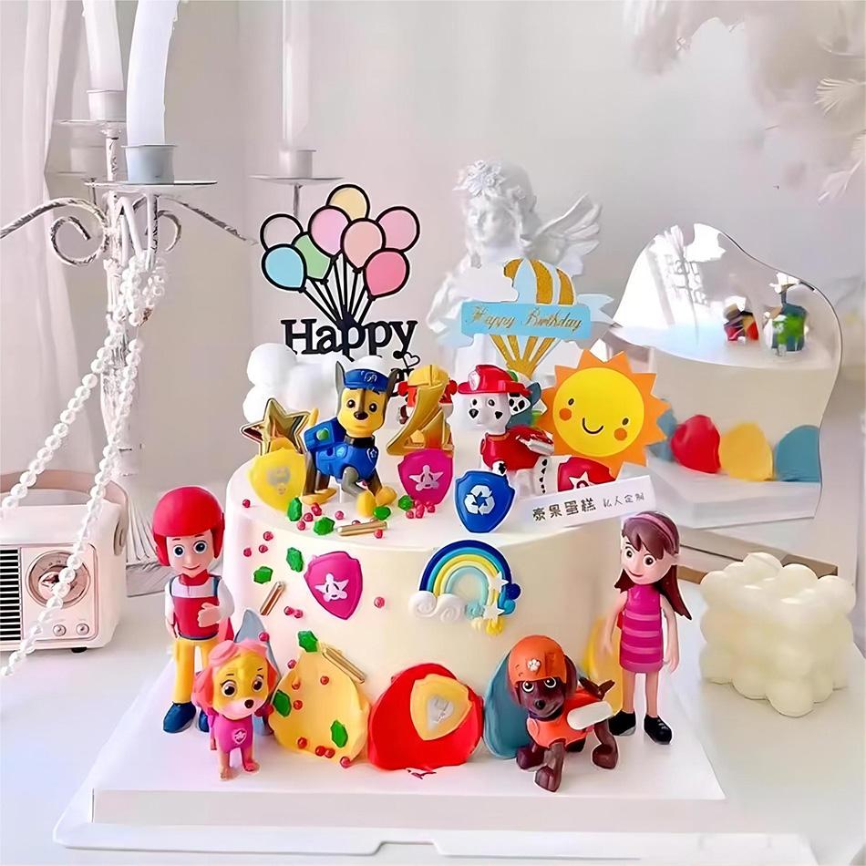 Anime Paw Patrol Perro Calendario Adorno de Pastel Adviento Con Figuras Halloween Cuenta Regresiva Juguetes Coleccionable Regalo de Navidad Para Niños Juguete