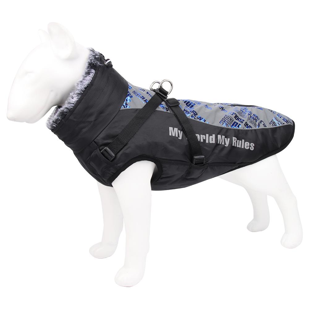 Autumn Winter Pet Dog Clothing Outdoor Windproof Reflective Puppy Thicken Fleece Coat for Small Large Dogs Cat Golden Retriever