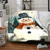 1pc Winter Snowman Blanket, Lightweight Flannel Throw Blanket for Sofa, Bed, Travel, Camping, Living Room, Office, Couch, Chair, and Bed