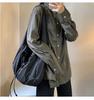 Causal Women Shoulder Bag Solid Nyl Wide Strap Crossbody Bags Large Capacity Black Tote Handbags Female Nyl Purse Bag