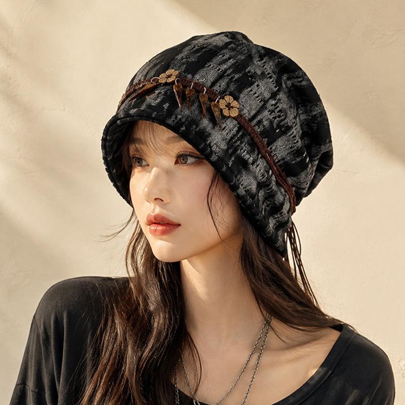 Women S Japanese Style Vintage Slouchy Beanie Hat Cold Weather Versatile Cap