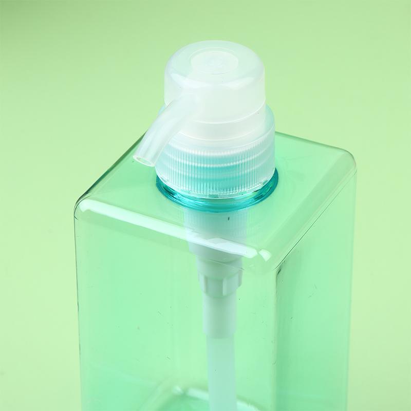Butelka na balsam do ciała 450 ml, kwadratowa, wielokrotnego napełniania, plastikowa z pompką naciskaną, do żelu pod prysznic, szamponu, mydła w płynie, trwały pojemnik wielokrotnego napełniania