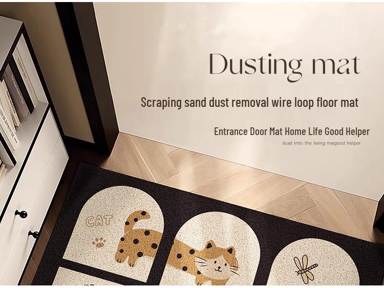 Non-Slip PVC Entrance Door Mat - Stain-Resistant, Cuttable, Coil Mat for Hallway/Mudroom