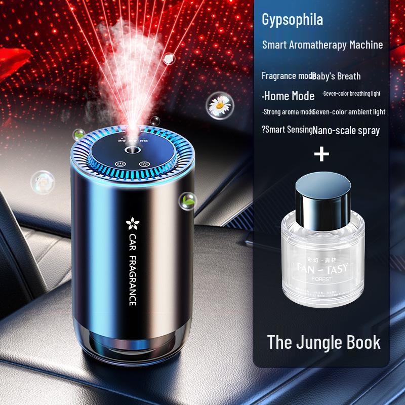 Starry Sky Smart Aroma Diffuser: Dual-Use Misting Perfume with Floral Scent & Atmosphere Light for Car and Home