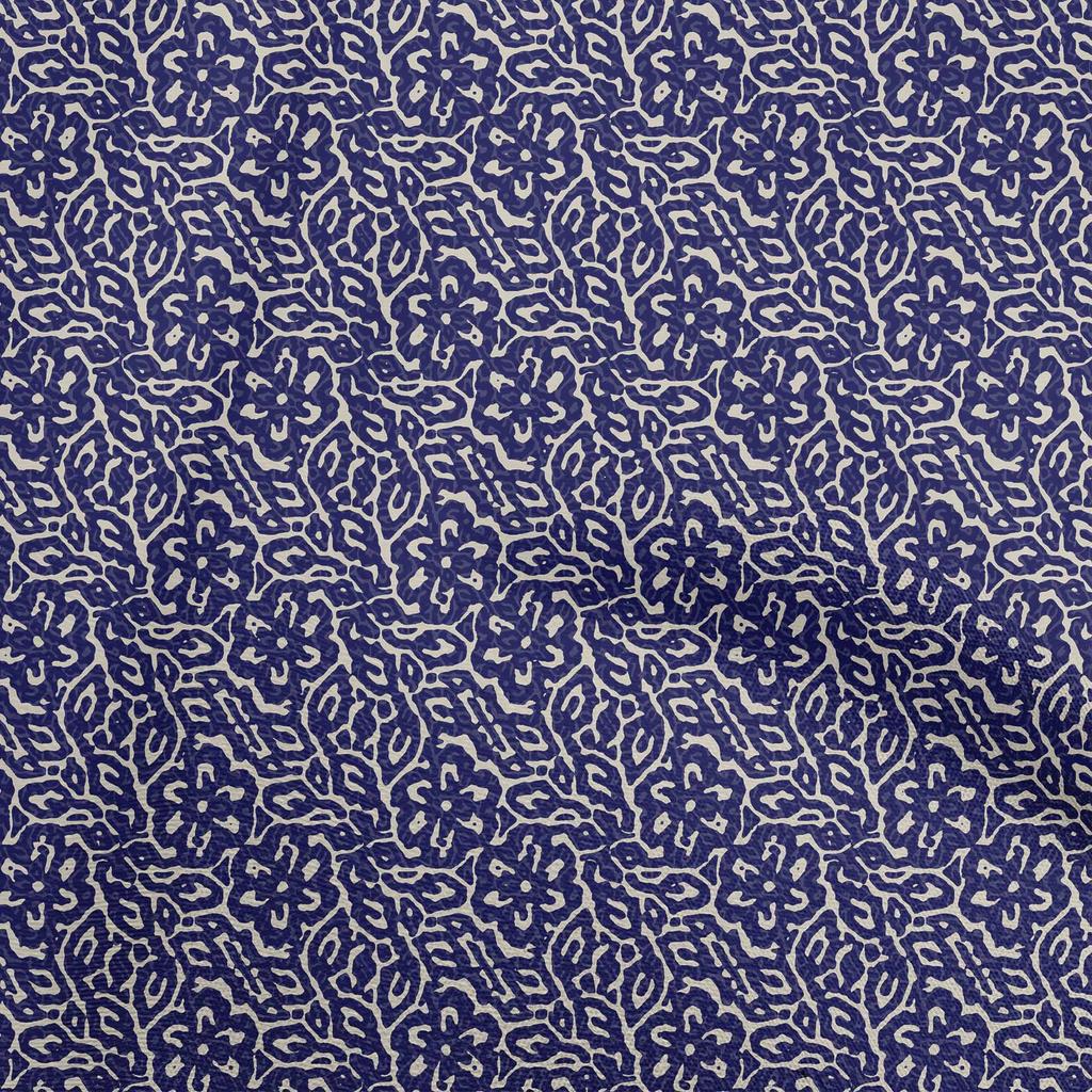 oneOone Cotton Flex Forest Green Fabric Asian Dabu Print Fabric For Sewing Printed Craft Fabric By The Yard 40 Inch