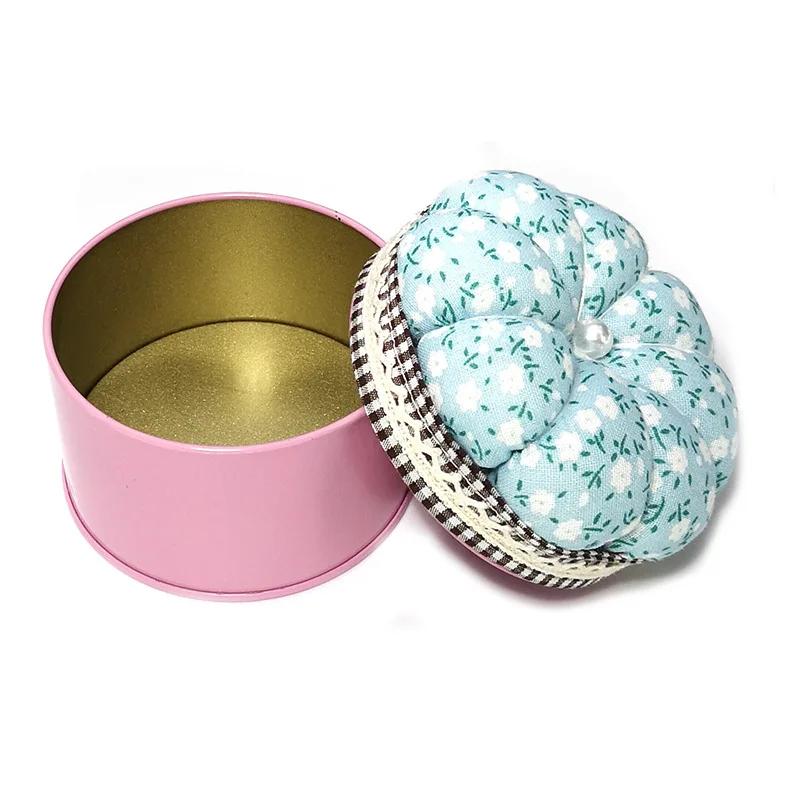 Pumpkin Shap Sewing Pin Cushion Needlework Craft Sewing Pin Storage Box Button Storage Handcraft Needle Holder
