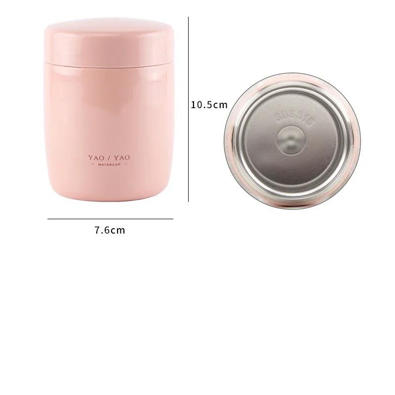 260ML Mini Food Lunch Box Portable Stainless Steel Food Soup Containers Vacuum Flask Thermocup for Breakfast