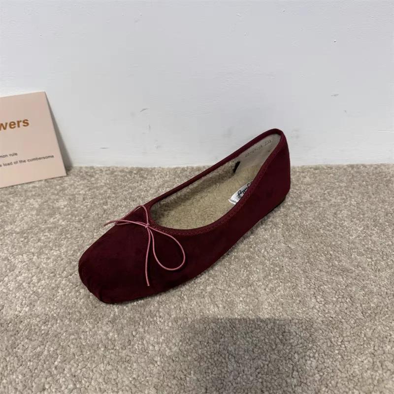 Bailamos Designe Velvetr Women Flats Shoes Fashion Shallow Slip On Ladies Ballet Flats Women's Comfort Dress Shoes Mujer