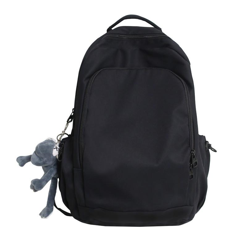 Schoolbag1011 high school junior high school men and women large capacity backpack student bag solid color nylon bag simple travel backpack
